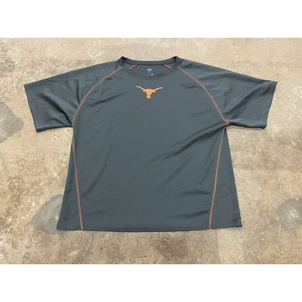Texas Longhorns Shirt Mens XL Gray NCAA Football Performance Training Tee NCAA - Picture 1 of 16